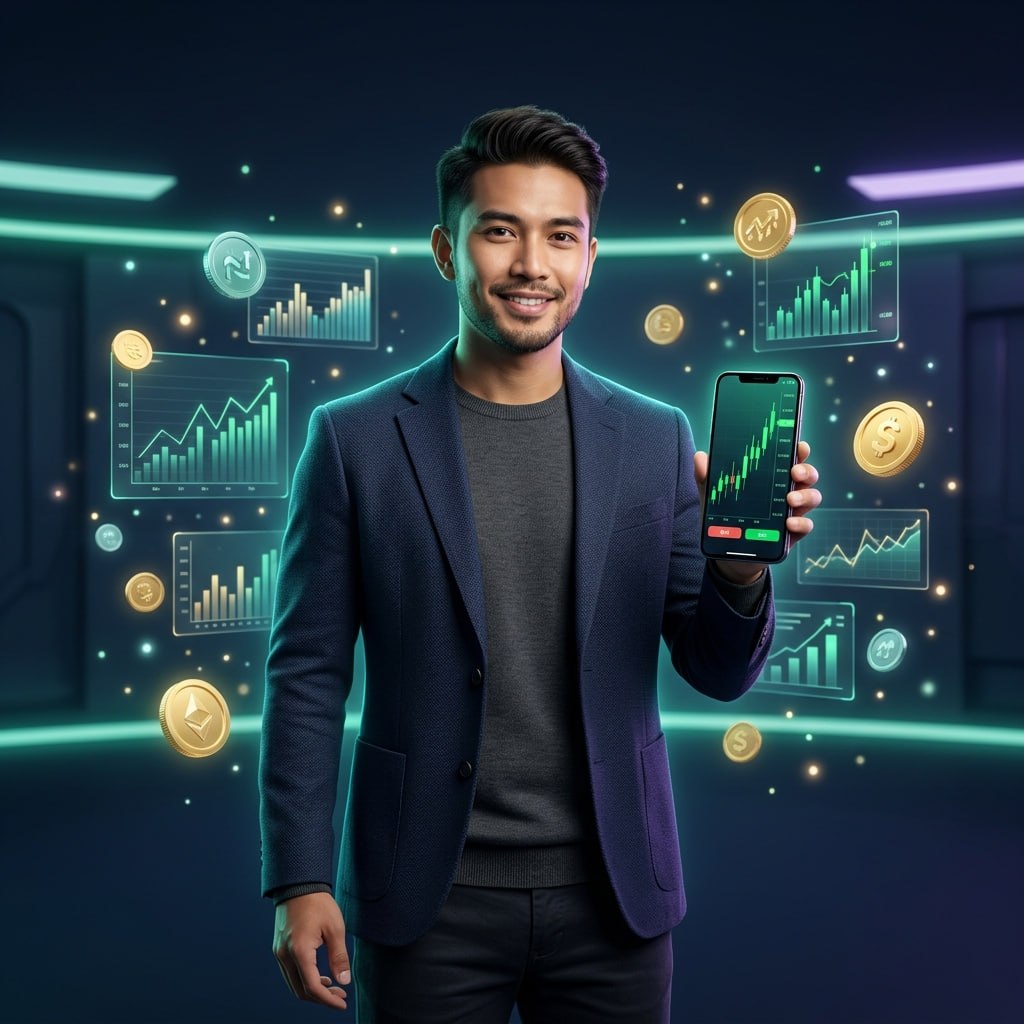 Online trading on a smartphone app